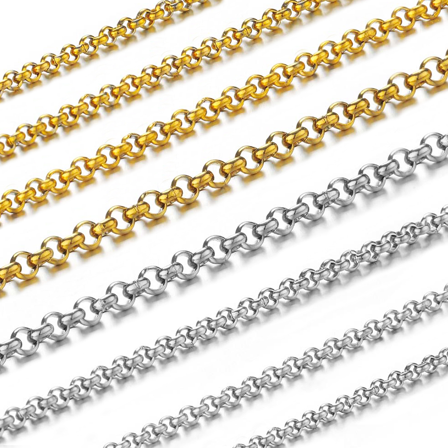Body Jewelry Necklace - 1 Metre 2-4mm Paslanmaz Çelik O-şekilli