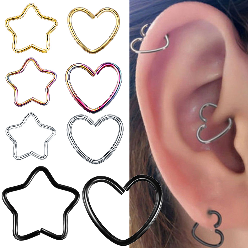 Body Jewelry Surgical Steel - Vücut Takı Cerrahi Çelik Daith Kalp