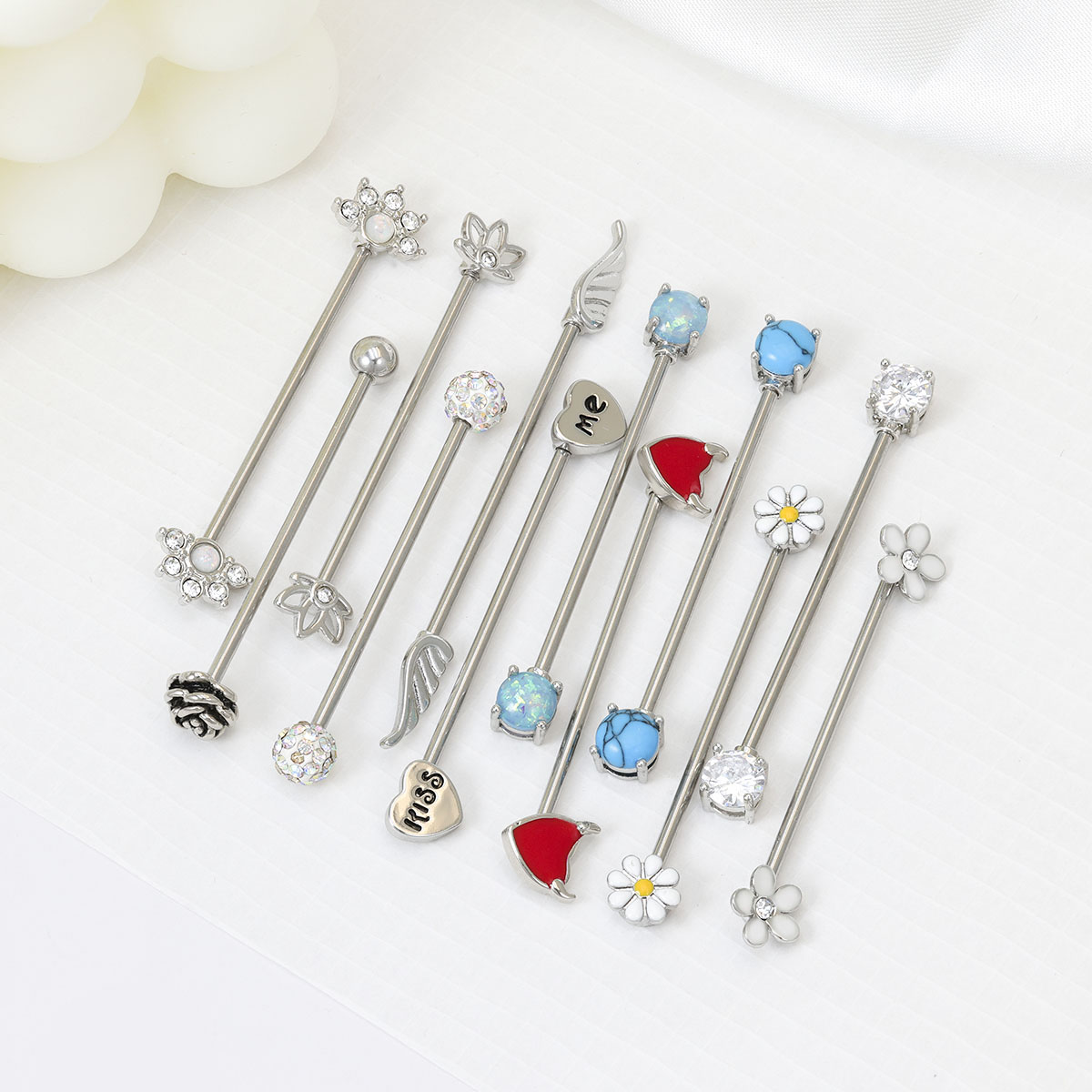 Body Jewelry Surgical Steel - 16G oklar kalpler endüstriyel halter cerrahi