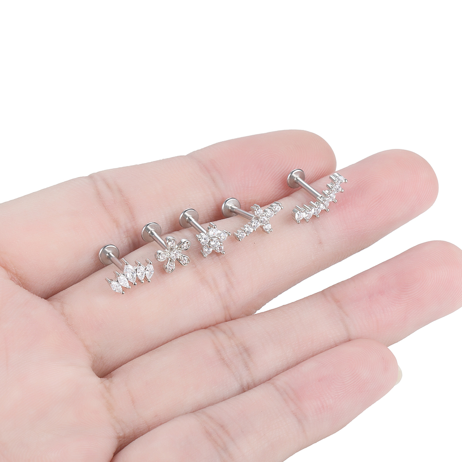 1 adet çiçek Tragus piercing d - Body Jewelry Surgical Steel incelemesi ve fiyatı