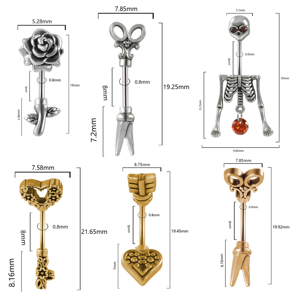 1 adet Vintage cerrahi çelik i - Body Jewelry Surgical Steel incelemesi ve fiyatı