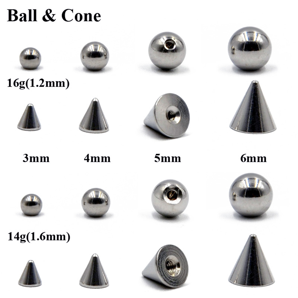 100 adet/grup Çelik 14G 16G Bu - Body Jewelry Replacement Ball incelemesi ve fiyatı